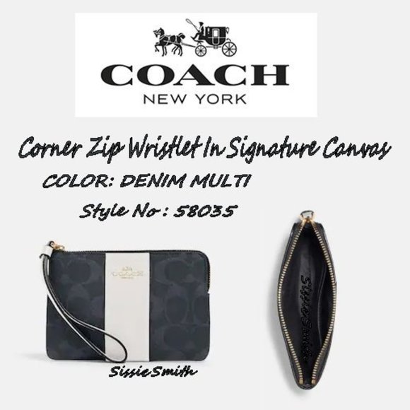 NWT Corner Zip Wristlet in Signature Canvas - Picture 4 of 4